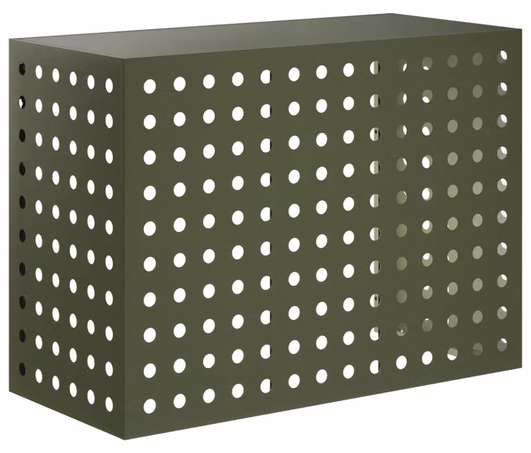 Coperchio per aria condizionata verde oliva 110 x 50 x 80 cm acciaio