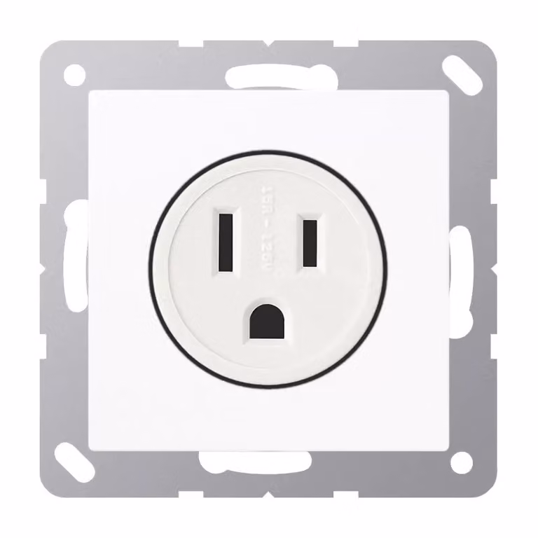 Jung A521-15WW Presa standard USA NEMA, bianco alpino