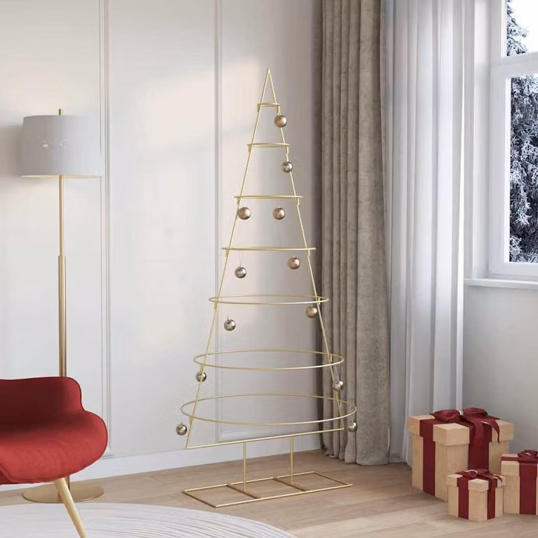 Maison Exclusive - Albero di Natale in metallo, color oro, 180 cm, acciaio con rivestimento a polvere