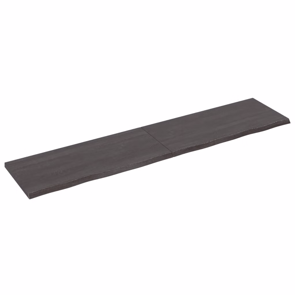 Piano Bagno Marrone Scuro 220x50x(2-4)cm Legno Trattato