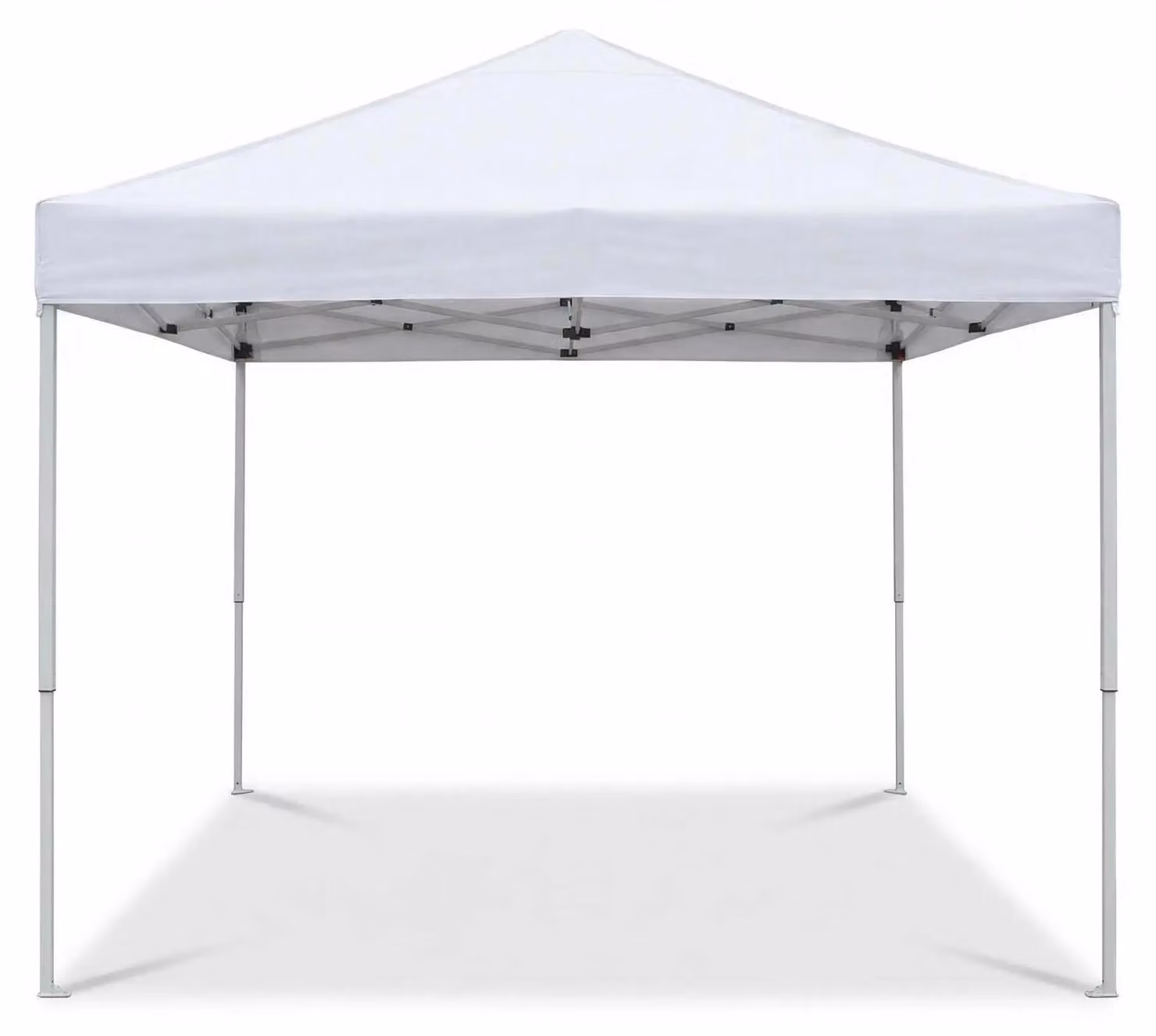 Padiglione pieghevole 3x3 metri - Tenda pop-up per feste - Struttura in acciaio con rinforzi a croce - Finestre sul tetto - Senza pareti laterali - Telo in poliestere - Bianco