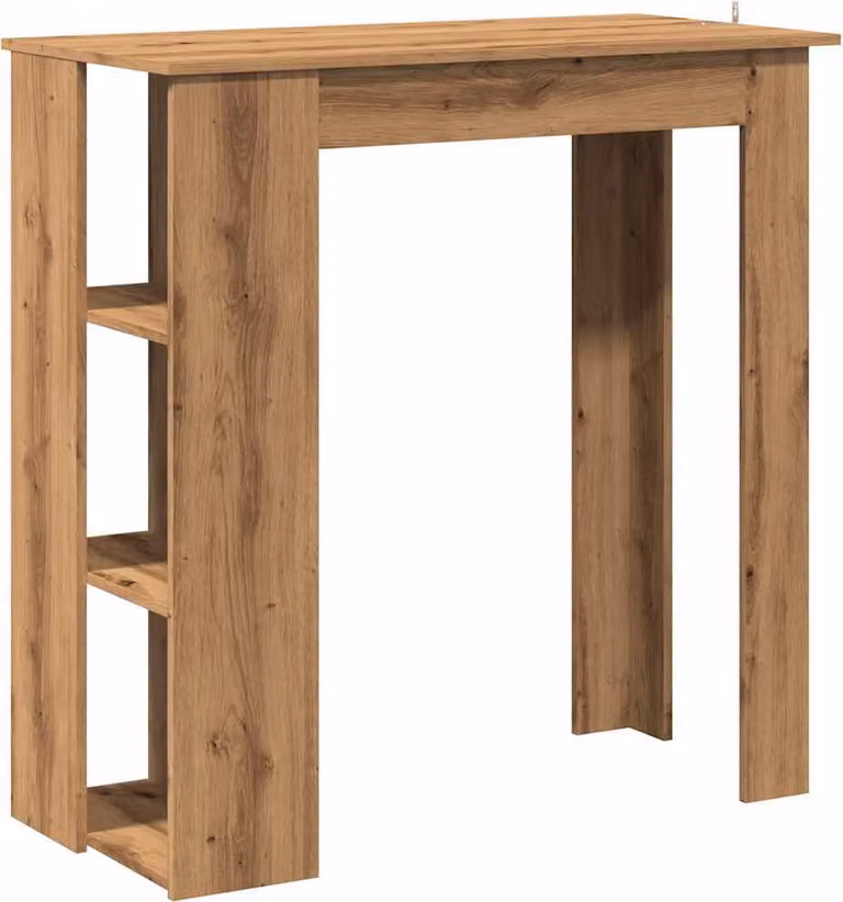 Tavolo Bar Ripiano Rovere Artigianale 102x50x103,5cm Truciolato