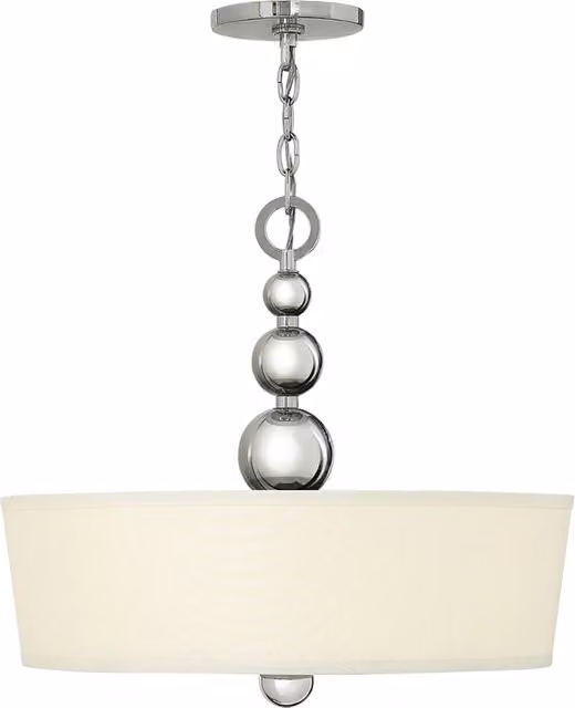 Lampadario Contemporaneo Zelda In Acciaio Nichel Lucido Vetro 3 Luci E27