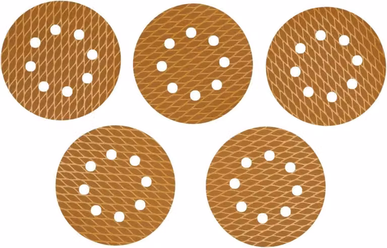 125Mm, #60, velcro, set di 5 pezzi