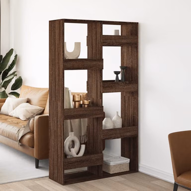 Divisorio vidaXL in Rovere Marrone in Truciolato e MDF L: 100 cm, P: 33 cm, H: 175 cm