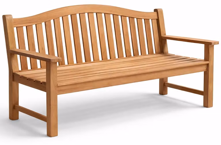 Teakholz Bank Extra Stark Catania 180cm Massivholz Wetterfest