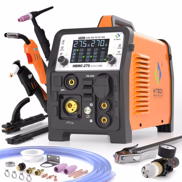 Apparecchio multifunzione 6-in-1 – 250A 220V – Adatto per saldatura con gas e senza gas – Tagliatrice al plasma