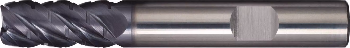 Fresa a gambo DIN 6527 L tipo NF-UNI Diametro nominale 16 mm VHM TiAlN 45 DIN 6535 HB Numero di taglienti 4 lunghi