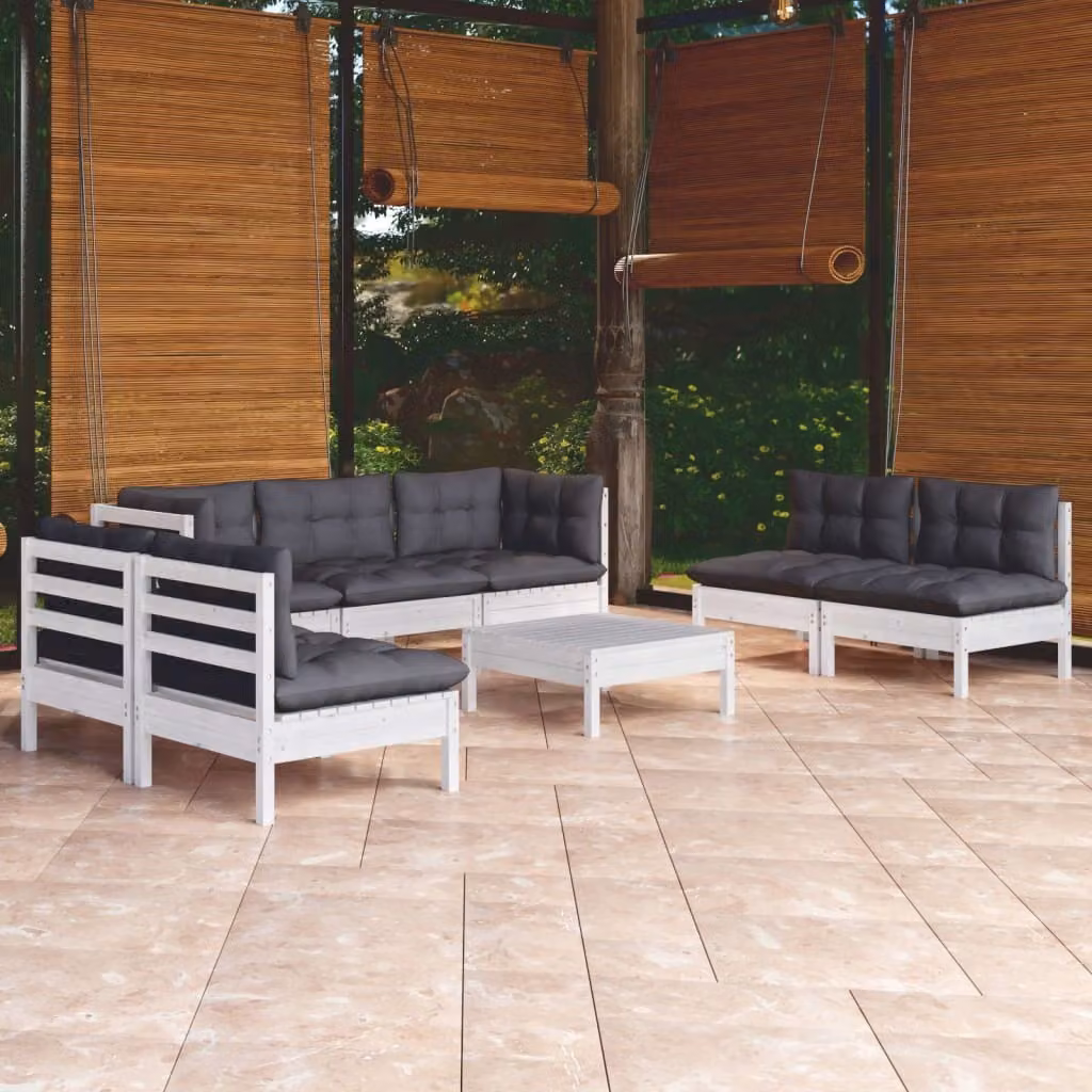 Maison Exclusive - Set Divani da Giardino 8 pz con Cuscini Legno Massello di Pino
