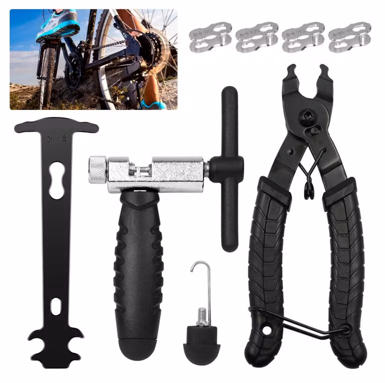 Kit di rivetti e attrezzi per la manutenzione della catena della bicicletta