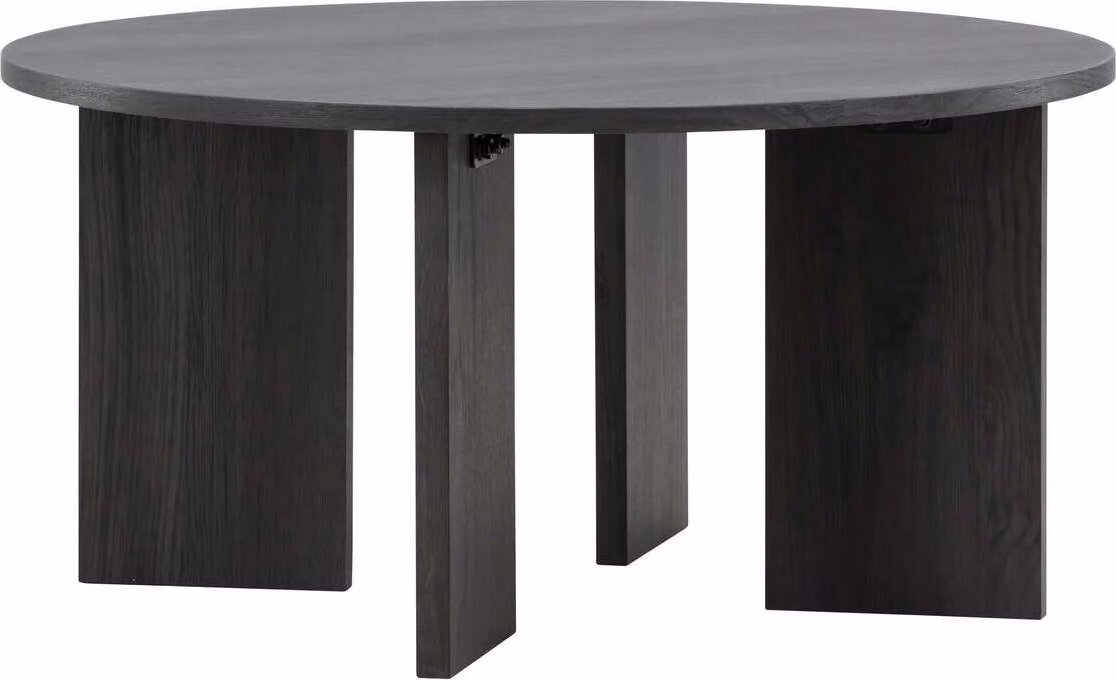 FURNLUX Tavolino Askeron Nero 80cm / Hauptfarbe: Schwarz / Dimensioni: 80 x 80 x 40 cm