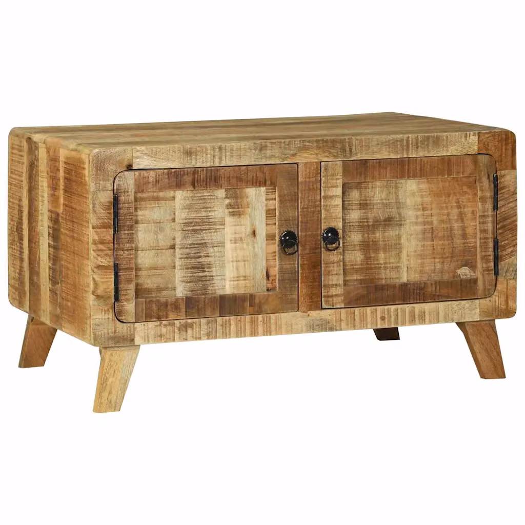 vidaXL Tavolino da salotto moderno in legno di mango massello marrone L: 54 cm, P: 45 cm, H: 54 cm