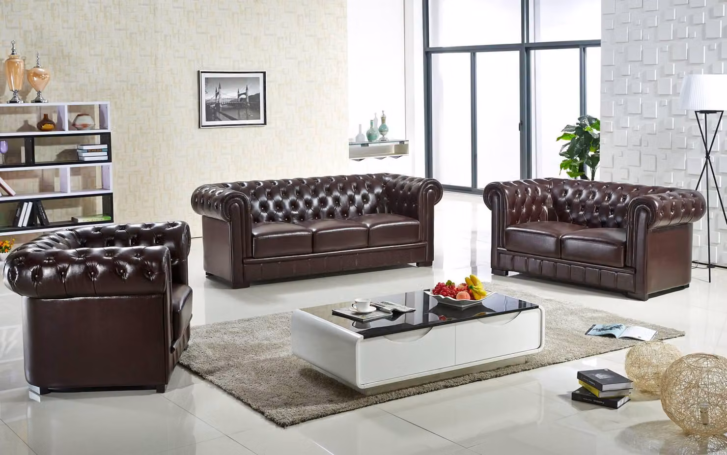 Sofagarnitur 321 Sitzer Set Sofa Polster Couch Leder Relax Wohnzimmerset sofas