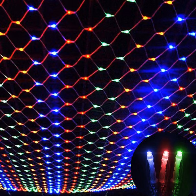 3X2M 200 LED luci fiabesche rete luce colorata modalità luce continua tenda luce festa interna balcone decorazione illuminazione di Natale