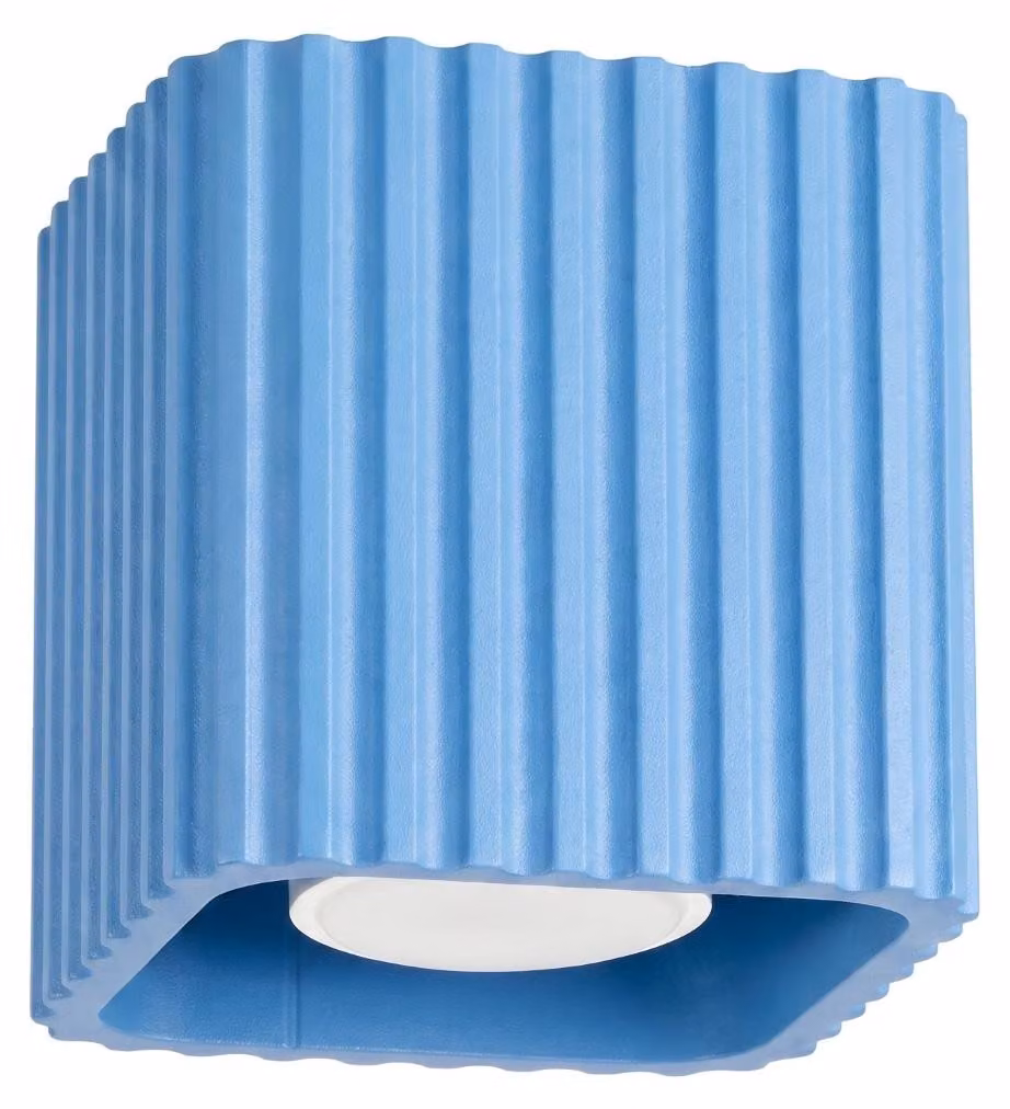 Plafoniera RIFF 1 azzurra GU10 1xGU10 10W alluminio 10x10x10cm Sollux Lighting
