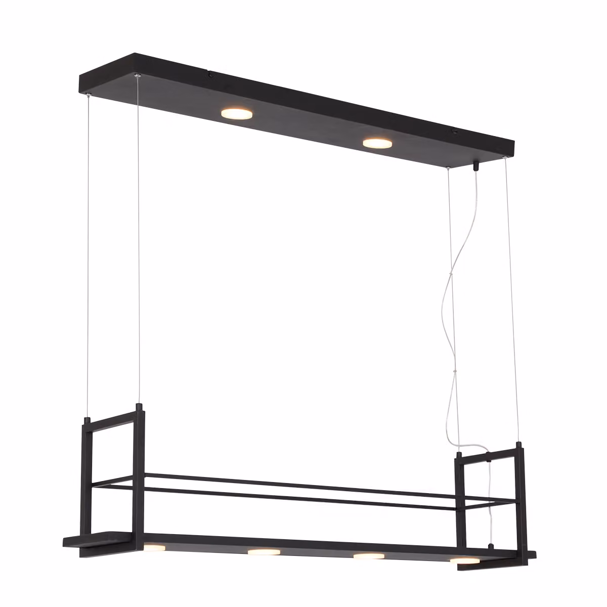 Lampada a sospensione - nero - Tor - plastica metallo - grande lampada da tavolo da pranzo - LED - 3298ZW - Steinhauer