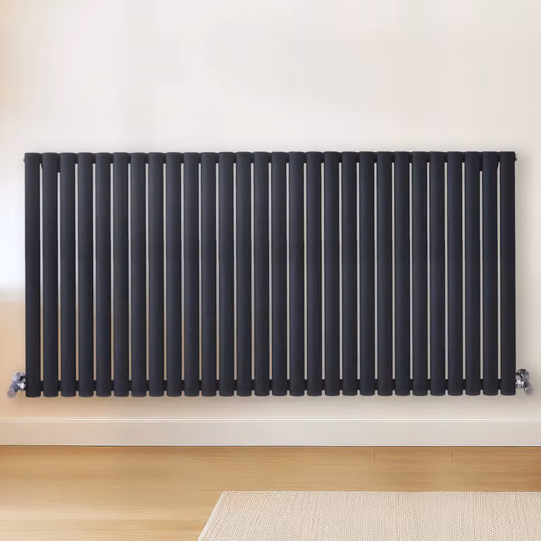 Radiatore di Design Orizzontale Grigio (Carbon Grigio) - 800mm x 1652mm - Pannello Doppio  - Revive