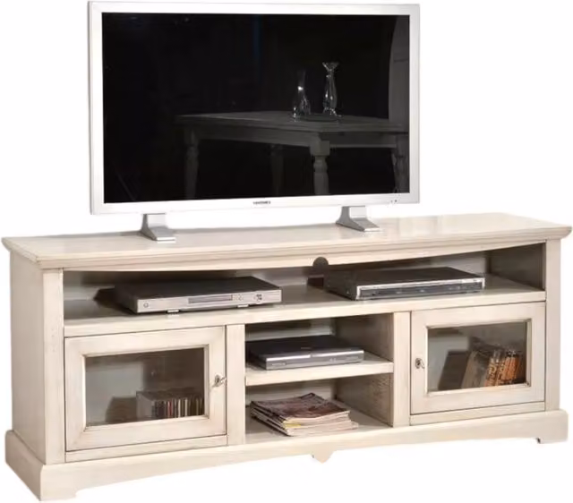 Mobile porta tv Goccia Mobili 2G in legno e vetro, colore bianco, stile shabby chic, L: 170 cm, P: 46 cm, H: 69 cm – 3