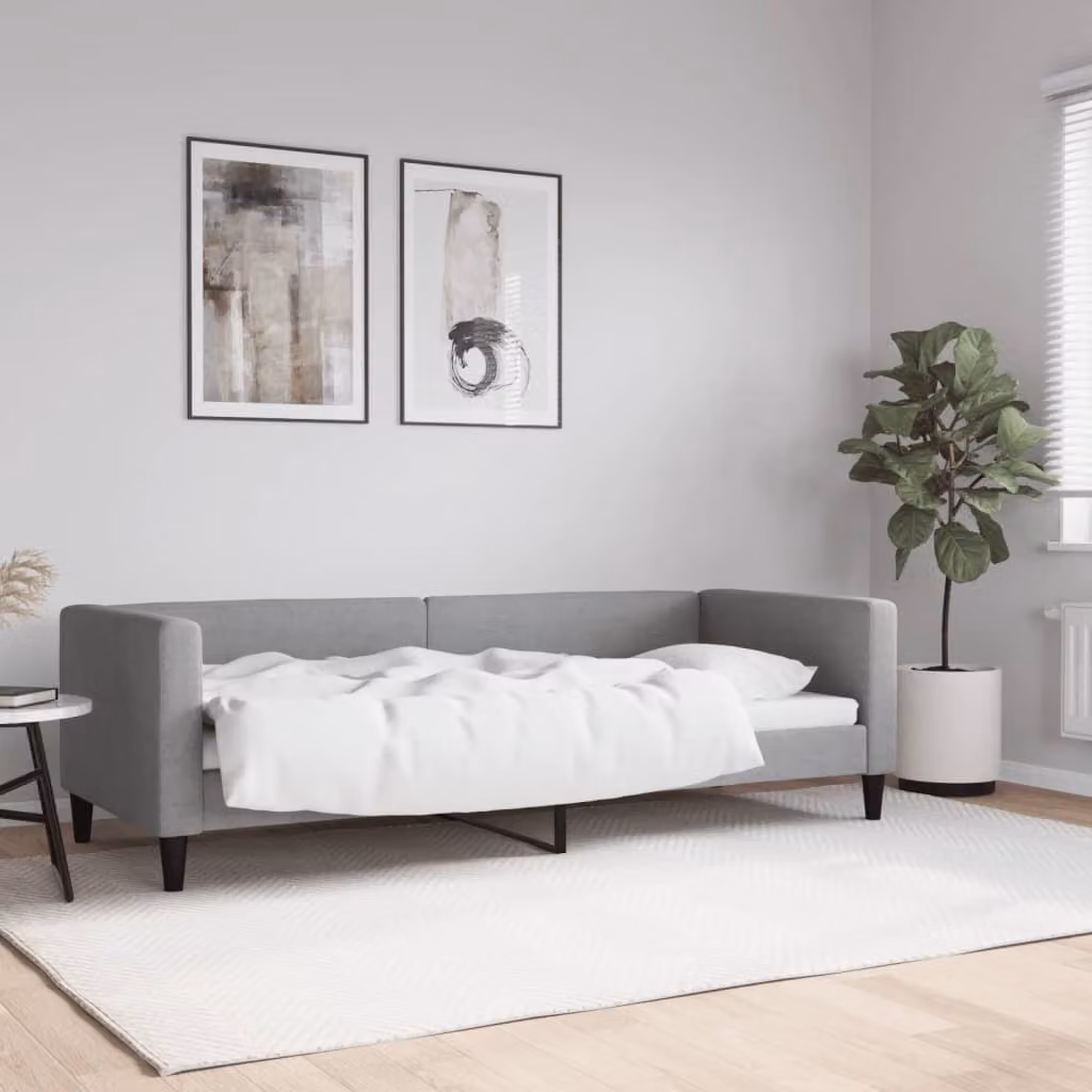 Maison Exclusive - Letto a giorno grigio chiaro, 80x200 cm, tessuto