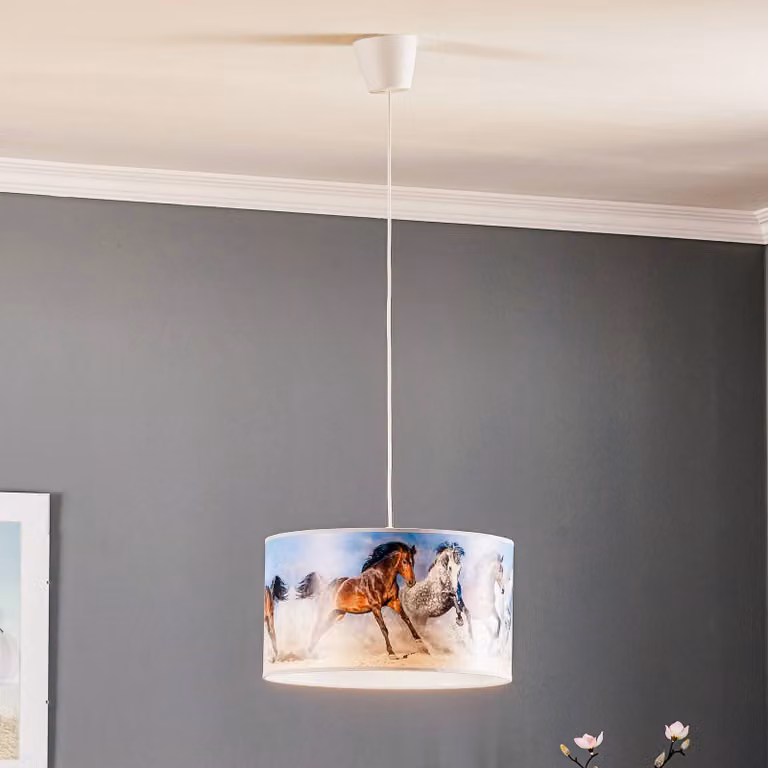 Lampada a sospensione Horses Duolla, dimmerabile, Multicolore, Soggiorno / Sala da pranzo, Plastica, Moderno, Lampada a sospensione
