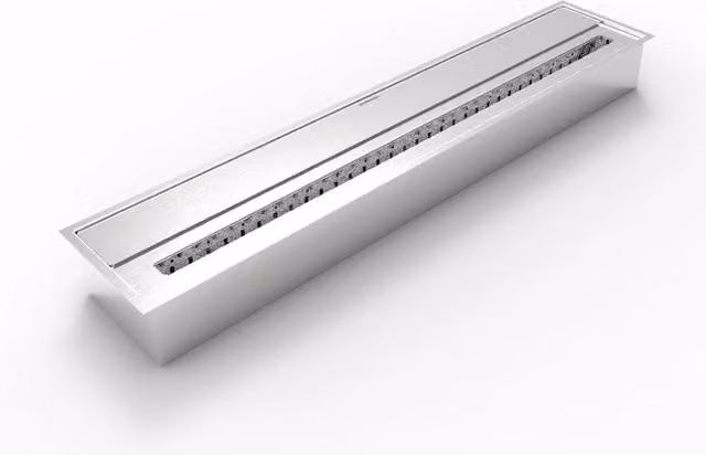 Bruciatore a Bioetanolo per Camini 91,5x18,7xH9,5 cm 7L in Acciaio Inox