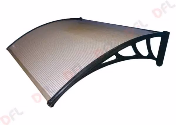 Pensilina da esterno Iperbriko in policarbonato marrone fumé L: 120 cm, P: 160 cm