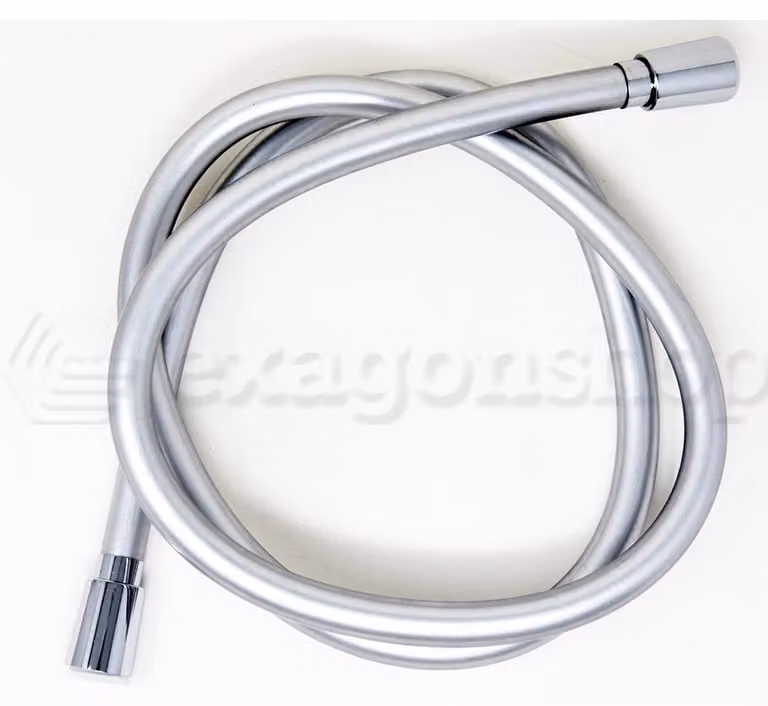 Flessibile doccetta antitorsione 150 cm doppio cono in pvc silver Smart