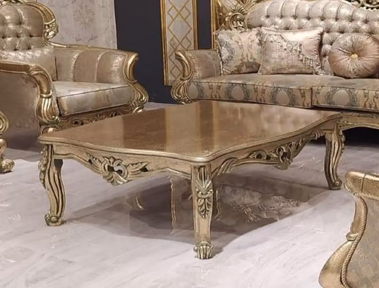 Casa Padrino Tavolino barocco oro - Tavolo da salotto in stile barocco fatto a mano - Mobili da salotto barocchi - Nobile e magnifico