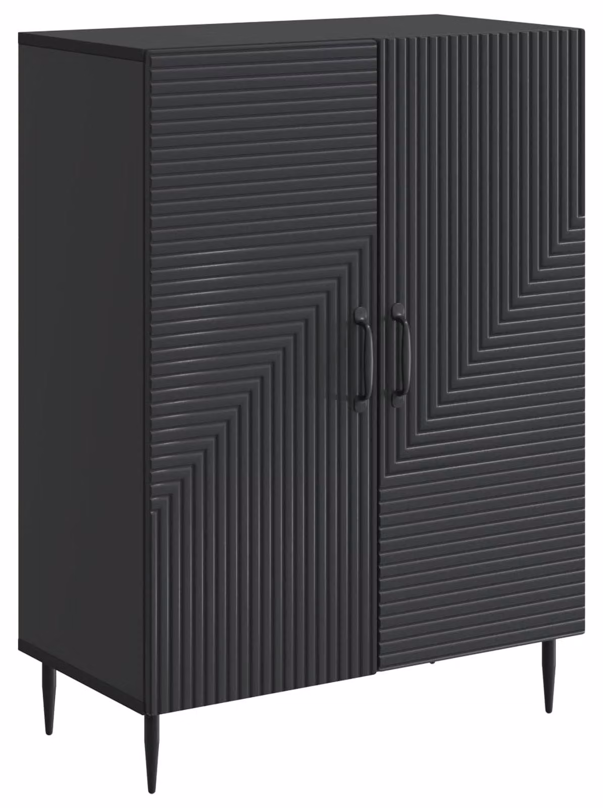 Credenza Nero 66 x 34,5 x 89,5 cm Legno ingegnerizzato