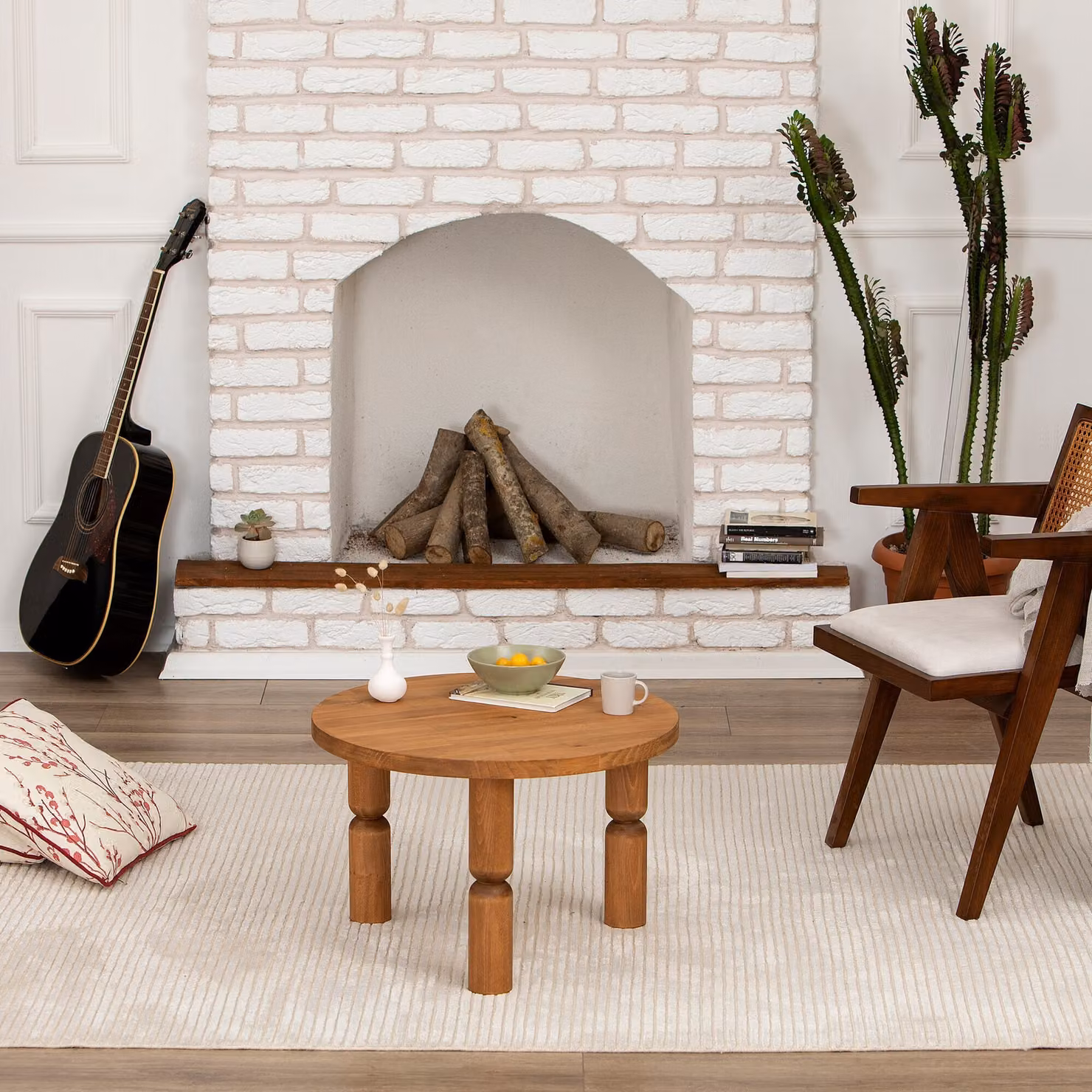 Skye Decor, Ida 60 - Chesnut, tavolino, 100% LEGNO MASSICCIO, castagno, 60 x 60 x 40 cm