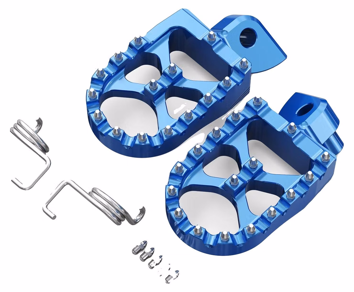 Poggiapiedi, design ampio in alluminio, presa migliorata, blu