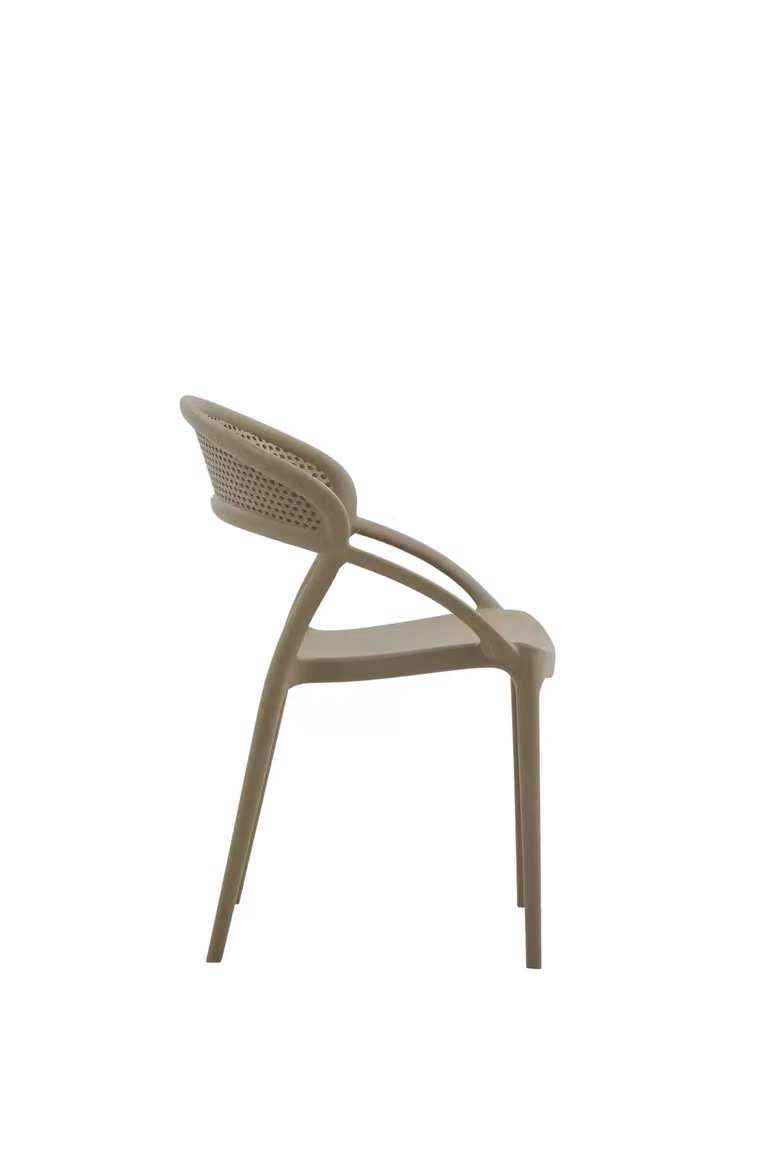 Set di 4 sedie design Mobili 2G in polipropilene e fibra di vetro color beige opaco L: 54 cm, P: 56 cm, H: 82 cm