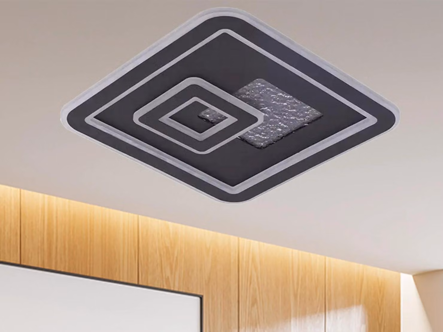 Lampada a soffitto a LED con telecomando, 110W - J1323/B