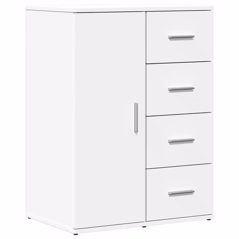 Credenza Bianca 59x39x80 cm in Legno Multistrato