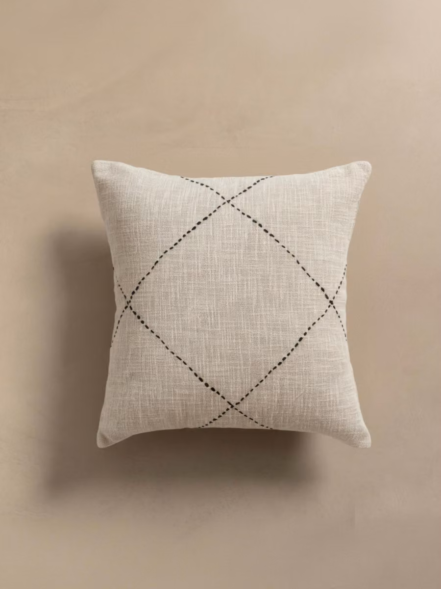 Set di 2 cuscini quadrati Duake Kenay Home in cotone, bianco e nero, 45 x 45 cm – 2