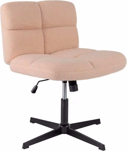 Sedia da ufficio Design Mania rosa in ecopelle con rotazione a 360 gradi e altezza regolabile