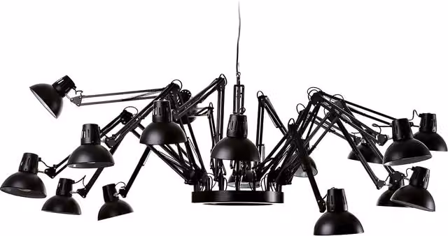 Lampada a sospensione Moooi Dear Ingo in metallo nero con luce LED e altezza regolabile