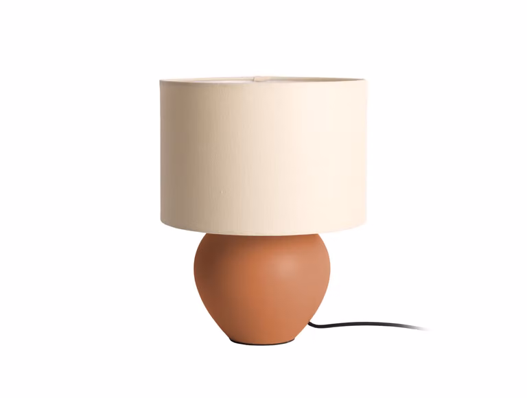 Leitmotiv - Lampada da tavolo Alma Cone - marrone caramello
