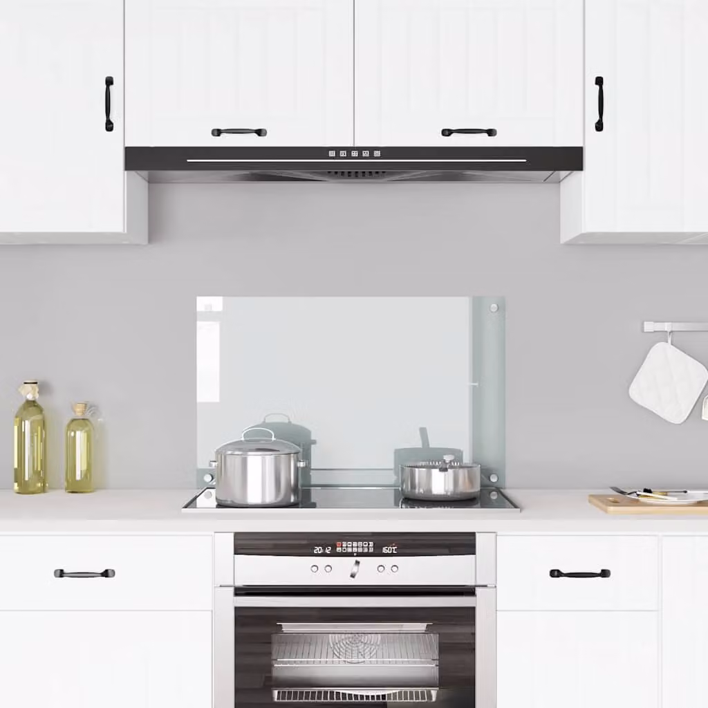 Paraschizzi per Cucina vidaXL in Vetro Temperato Trasparente L: 80 cm, H: 50 cm