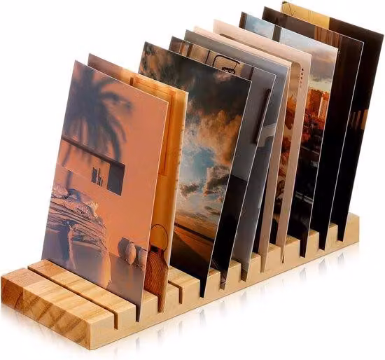 Espositore per dischi in vinile con 12 scomparti, ideale per foto, libri, opere d'arte e oggetti da collezione