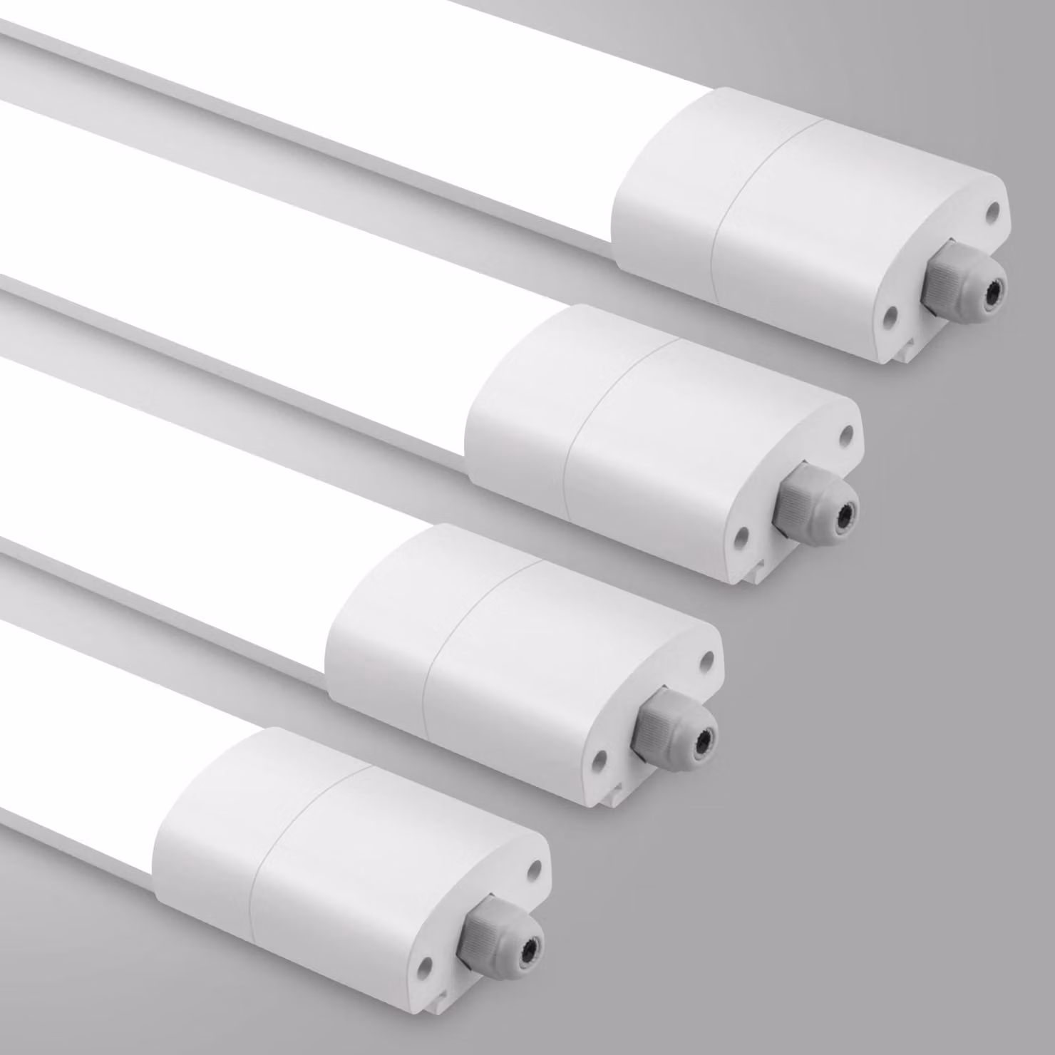 Lampada a soffitto LED, diametro 60 cm, potenza 20W, grado di protezione IP66 (resistente all'acqua), luce bianca neutra a 4000K, forma tubolare