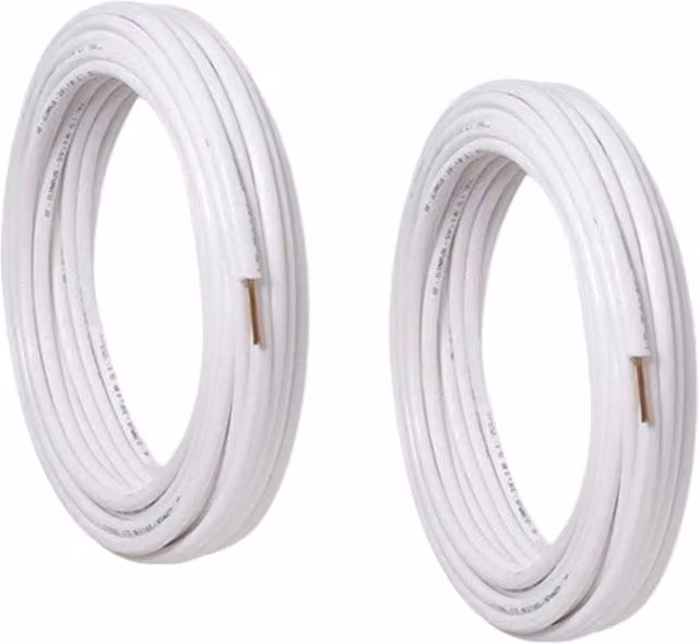 Set di tubi in rame SMISOL per condizionamento e climatizzazione, misure 1/4 e 3/8, lunghezza 15+15 metri, compatibili con gas R407, R410 e R32