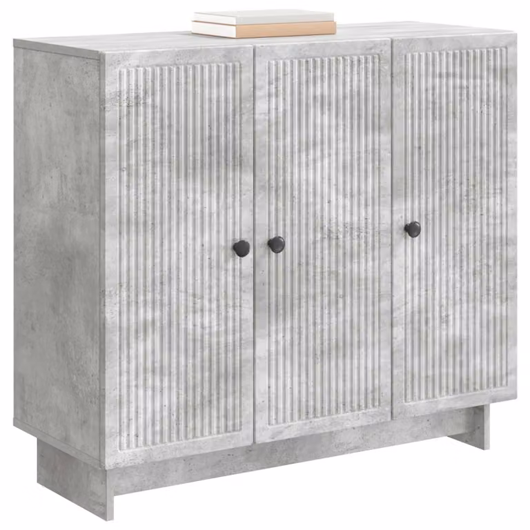 Credenza Grigio Cemento 89 x 34,5 x 80 cm Legno ingegnerizzato