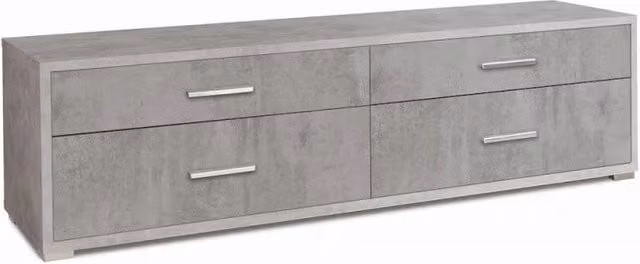 Mobile 4 Cassetti Kit Cemento cm 179x47x50h - Sarmog