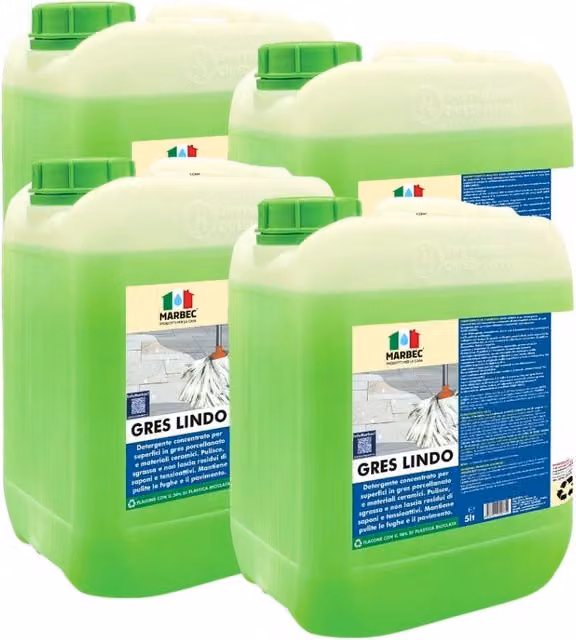 Detergente per gres porcellanato Marbec Gres Lindo 5 l x 4 pezzi – 1