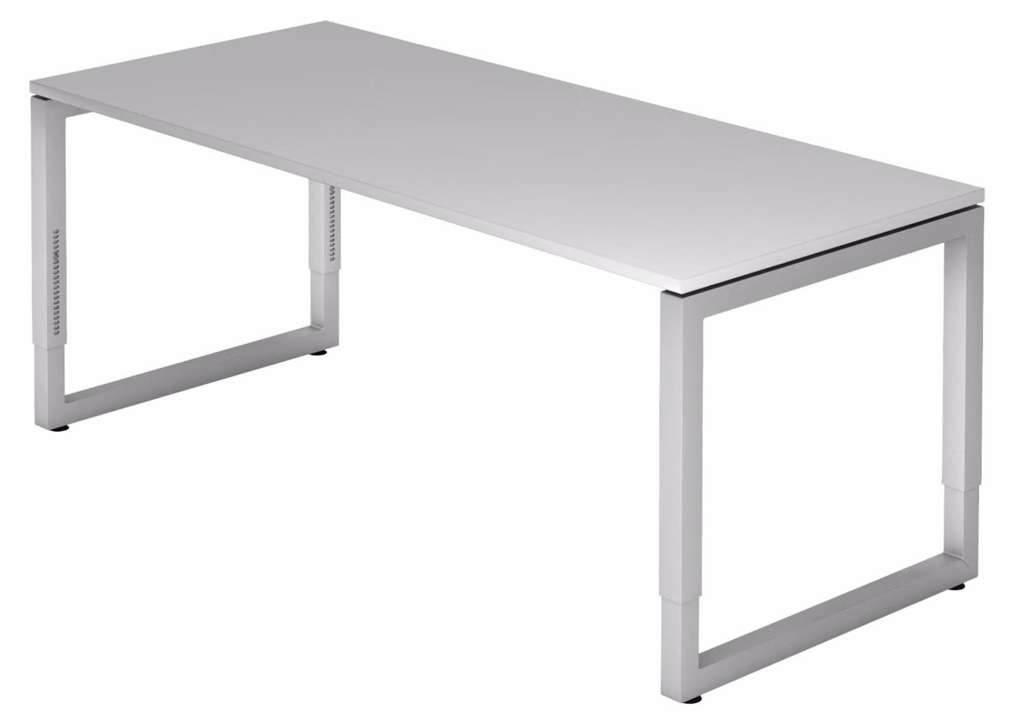 bümö Scrivania Serie-R - Struttura: argento, decorazione: grigio, dimensioni: 180 x 80 cm