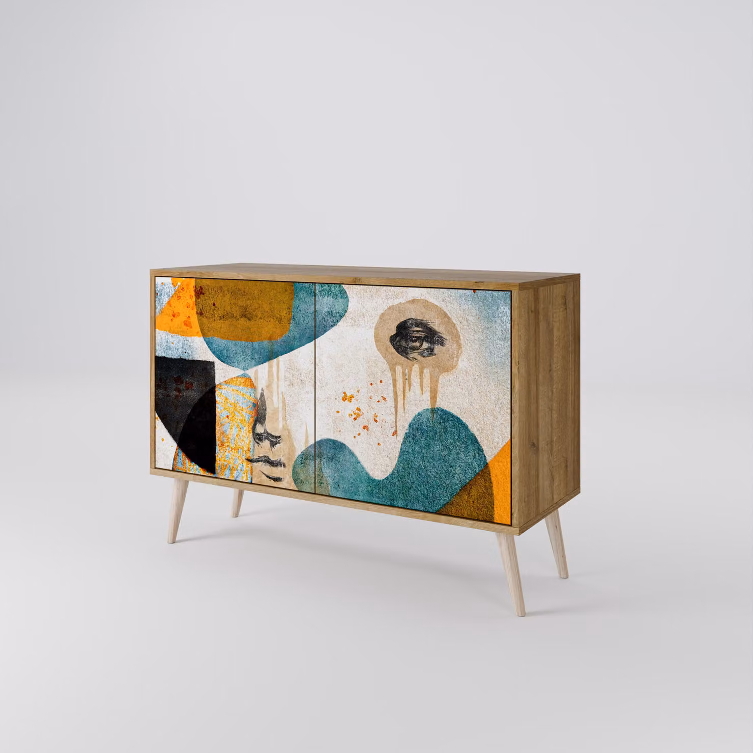 Cassettiera Spacerebels a 2 ante - credenza cassettiera - credenza alta - mobile guardaroba - soggiorno camera da letto - 57,5×111×42 (HxLxP)