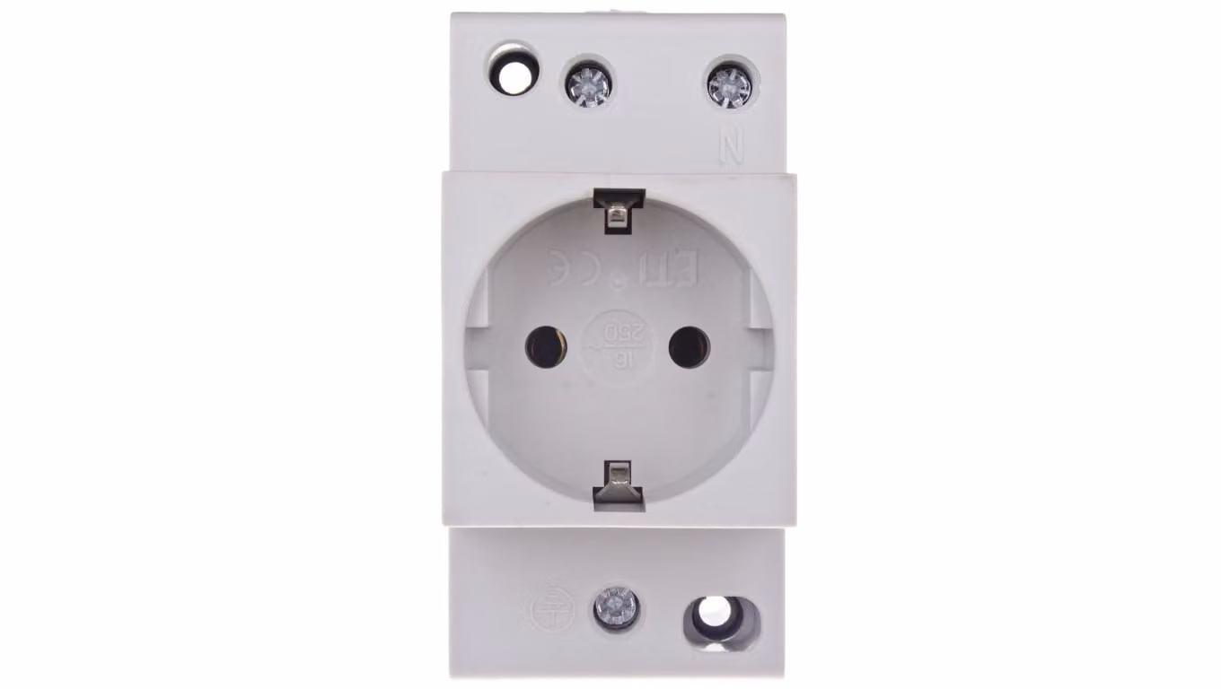 Presa modulare 2P+T 10/16A 230V Schuko, per guida 002414020