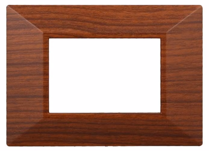 ETTROIT AN90303 Placca Piramide 3P Serie MOON Colore Radica Compatibile Con Bticino Axolute