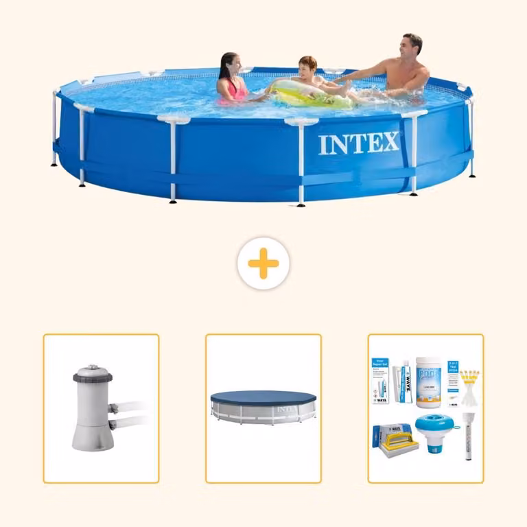 Piscina fuori terra a struttura - 366x76 cm - 4 pezzi - Modello S22466